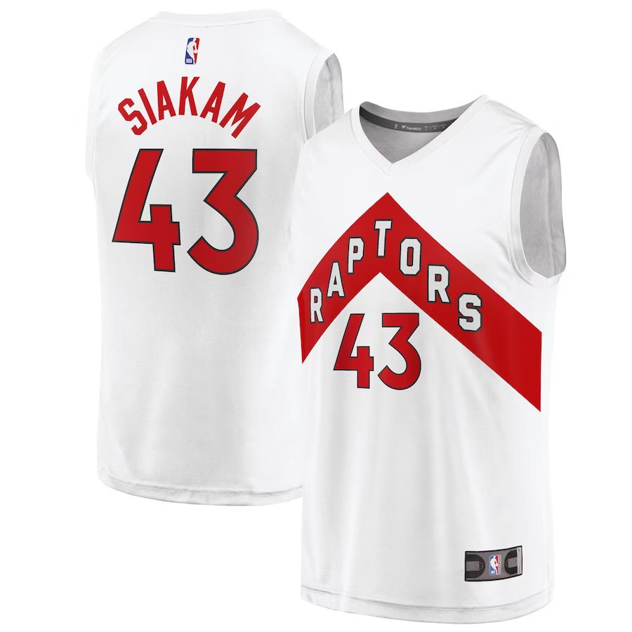 Men Toronto Raptors #43 Pascal Siakam Fanatics Branded White Fast Break Replica Player NBA Jersey->toronto raptors->NBA Jersey